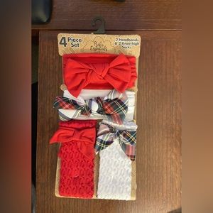 Baby bows and knee high socks